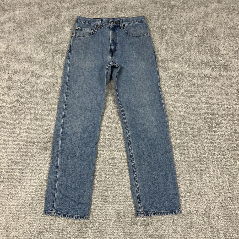 Levis 505 Jeans Mens 31x30 Light Wash Regular Fit Straight Leg Denim Y2K Vintage